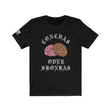 Load image into Gallery viewer, Conchas Over Skonkas (Black Tee)