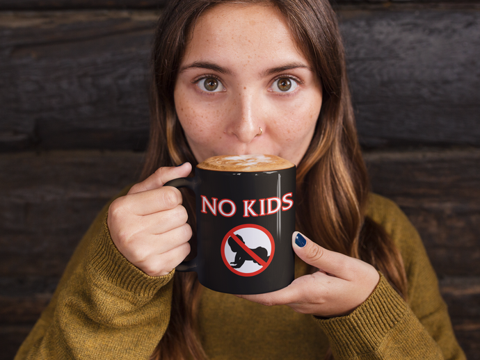 No Kids Black mug 11oz